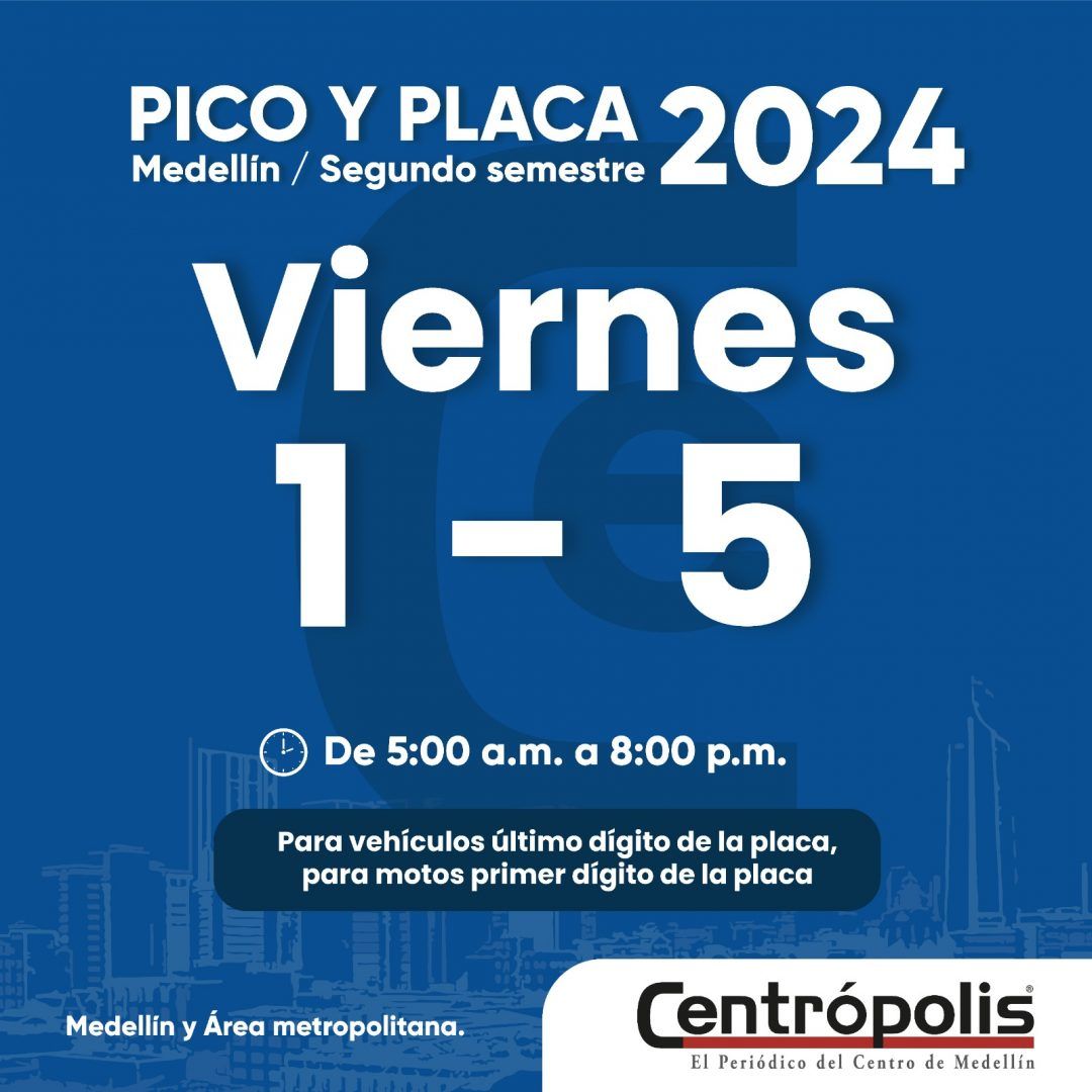 Pico y placa viernes segundo semestre